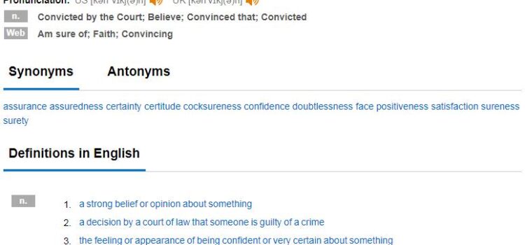 Conviction Guide